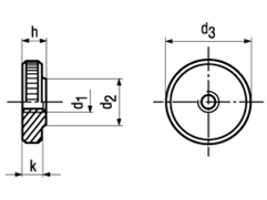 Ecrou cylindrique moletÃ© forme basse DIN 467