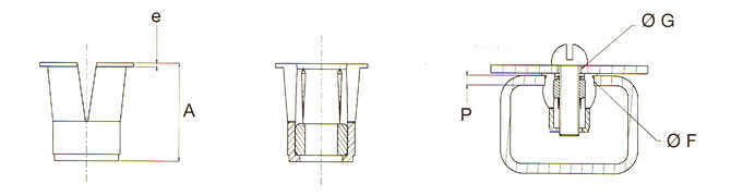 Ecrou en cage cylindrique métallo-plastique  : Série CP