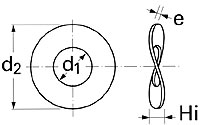Rondelle élastique ondulée deux ondes DIN 137 B